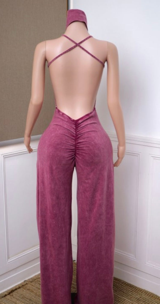 Sangria jumpsuit with headband